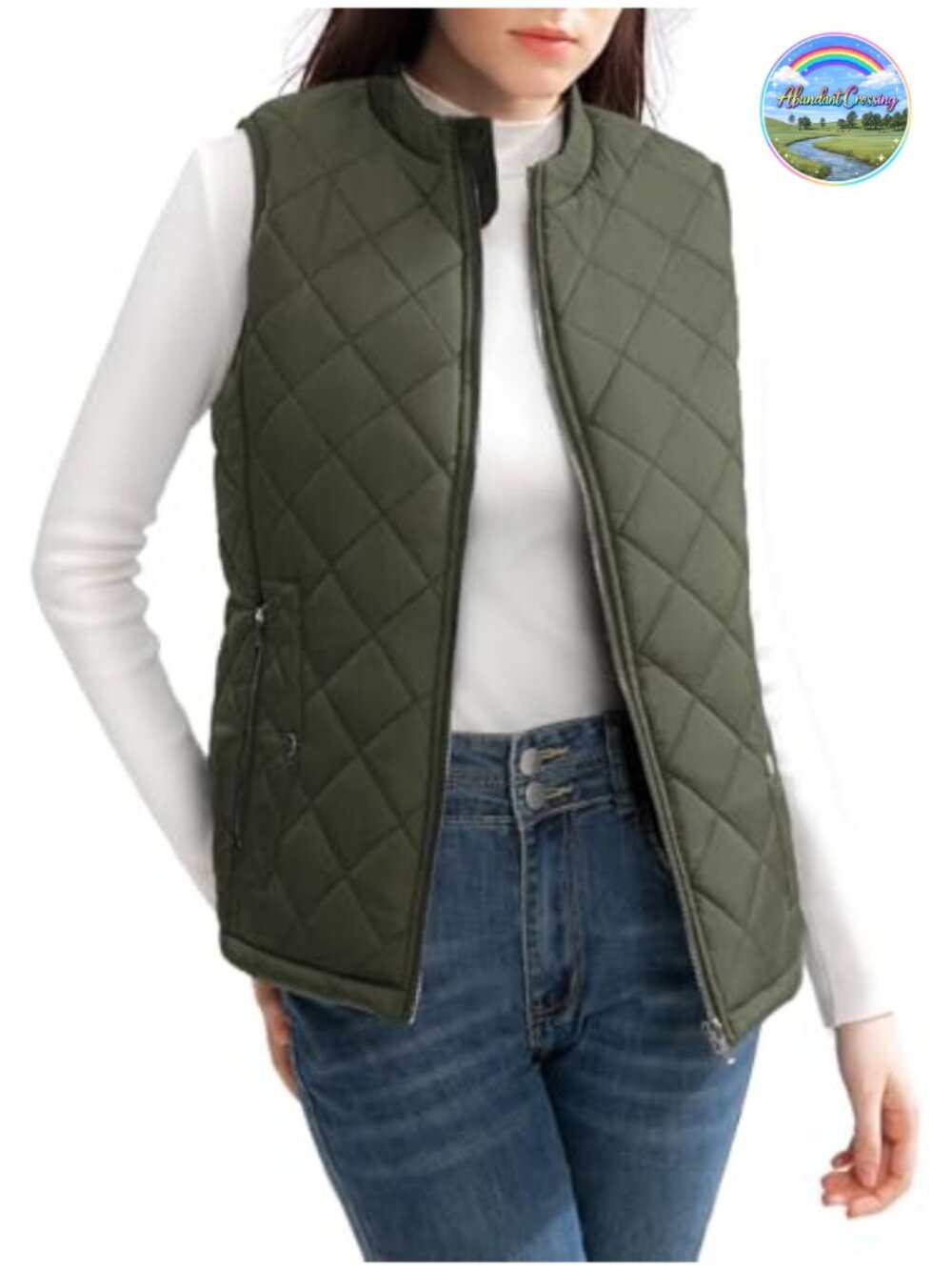 Women's Quilted Puffer Vest Water-Resistant Zip Pockets Sleeveless